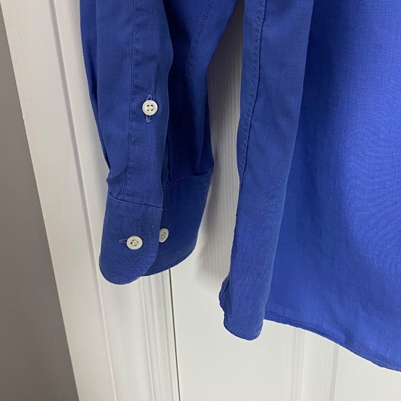 BOSS Hugo Boss Classic Blue Long Sleeve Dress Shirt Corporate Size 41/16 L EUC - Picture 6 of 14